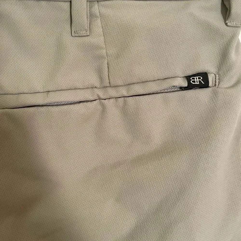 Banana Republic Mens Chino Pants Ivory Straight Leg Zip Fly Size 36x30 Polyester - Picture 7 of 9